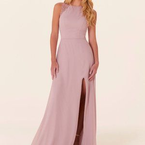 Morilee Chiffon Bridesmaid Dress With Leafy Appliques